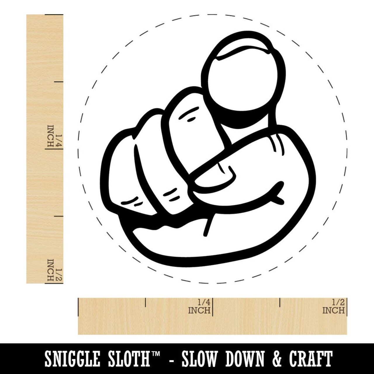 Hand Finger Pointing at You Self-Inking Rubber Stamp Crafting Planners